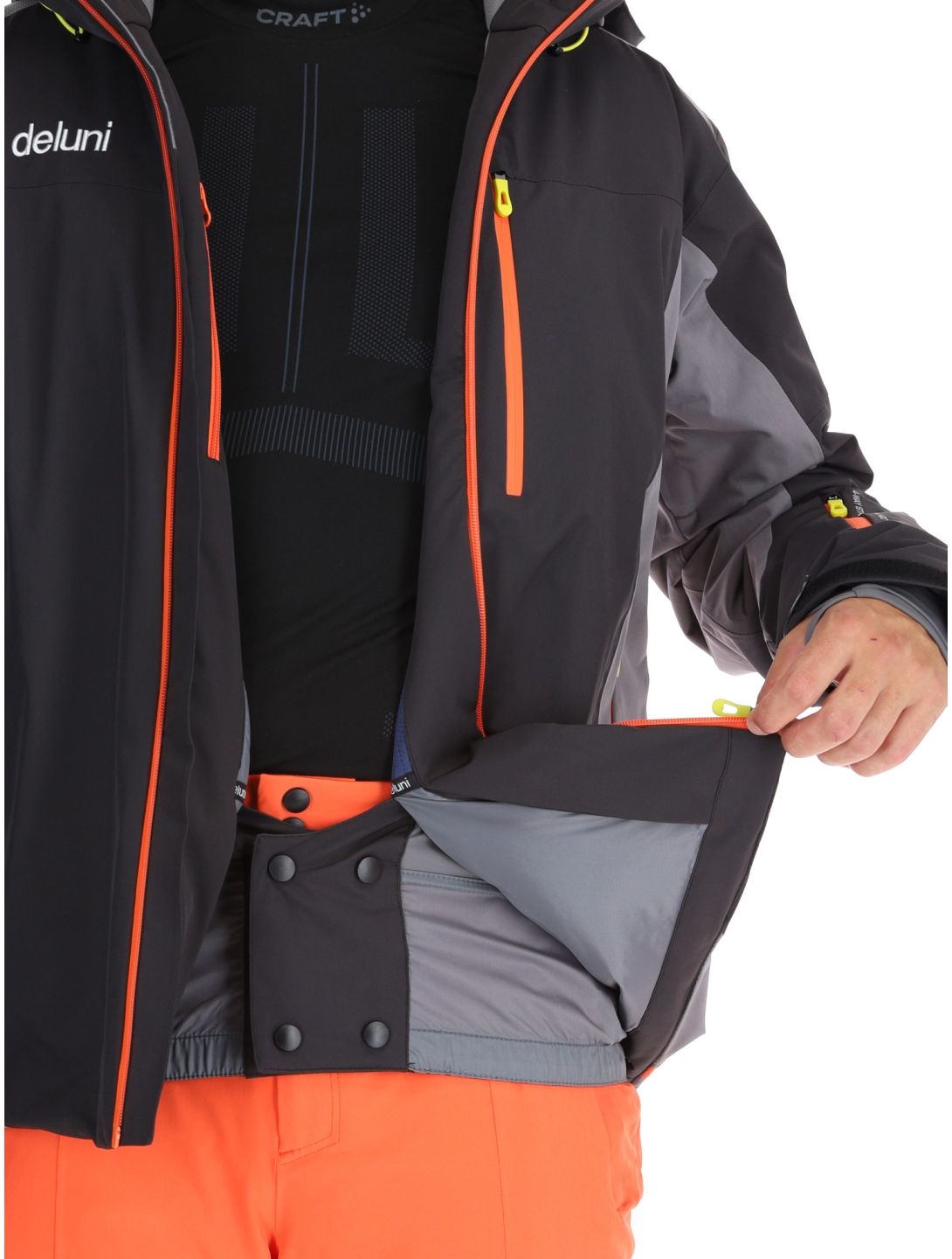 Deluni, Challenger 4 Skijacke Herren Black / Anthracite grau, schwarz 