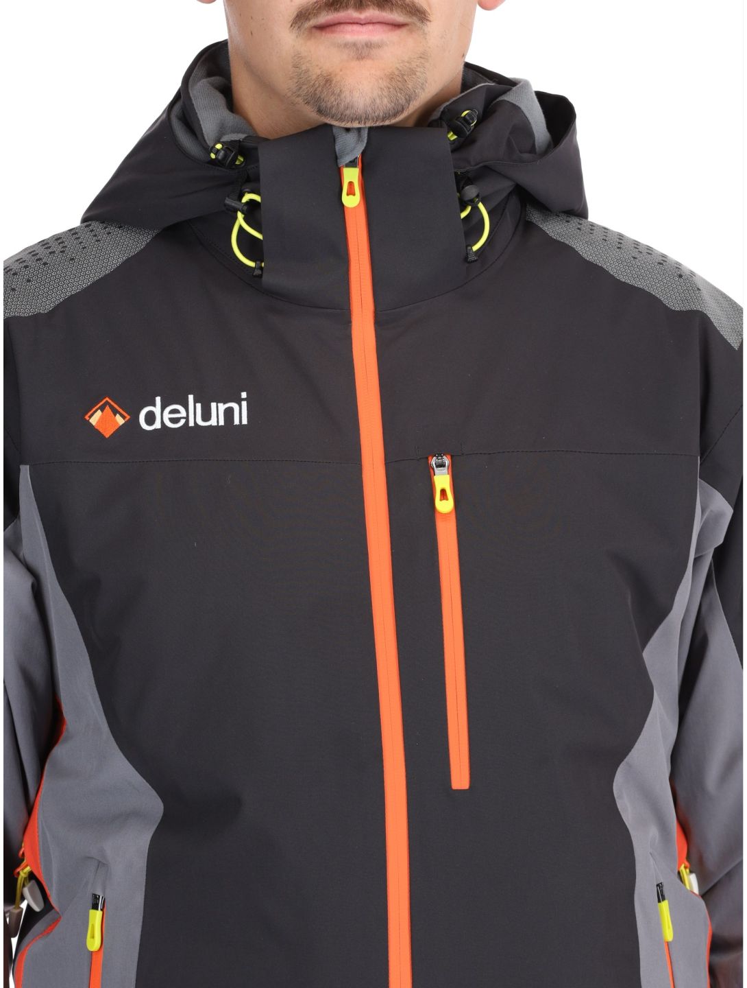 Deluni, Challenger 4 Skijacke Herren Black / Anthracite grau, schwarz 