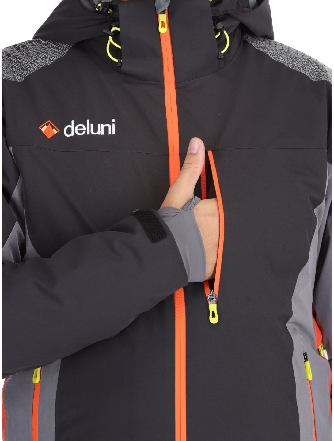 Deluni, Challenger 4 Skijacke Herren Black / Anthracite grau, schwarz 