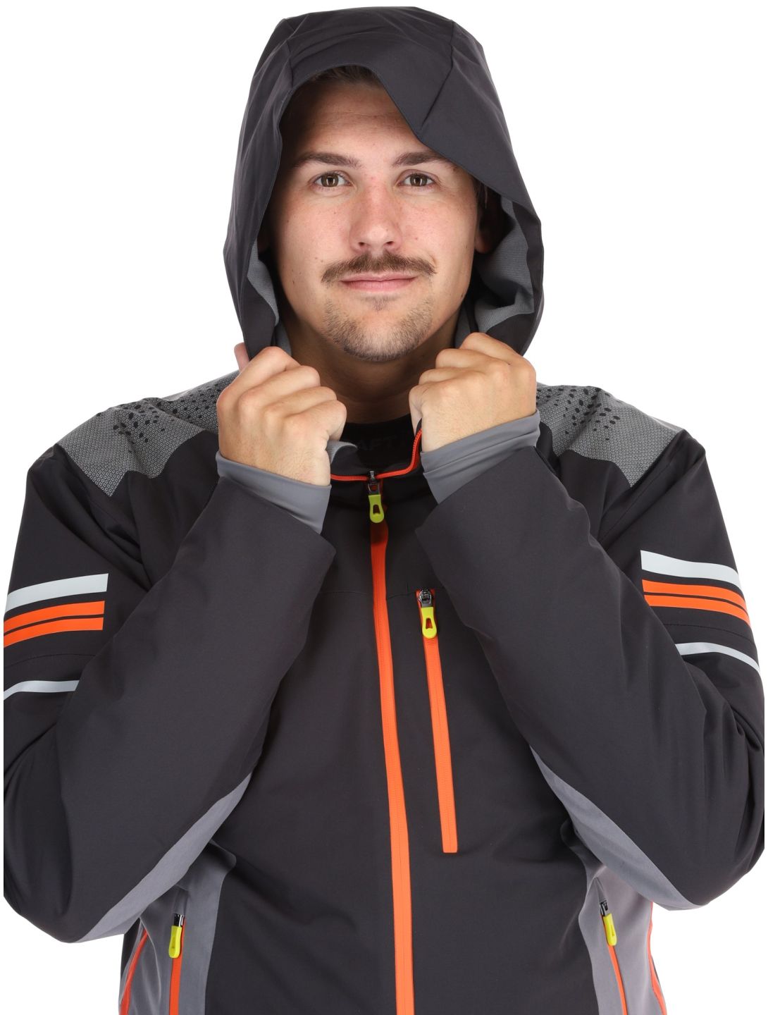 Deluni, Challenger 4 Skijacke Herren Black / Anthracite grau, schwarz 