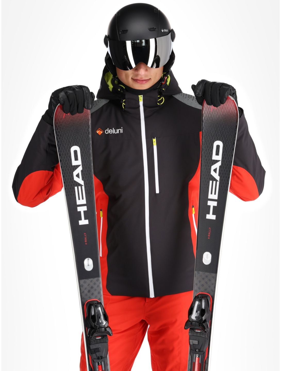 Deluni, Challenger 4 Skijacke Herren Black/ Red rot, schwarz 