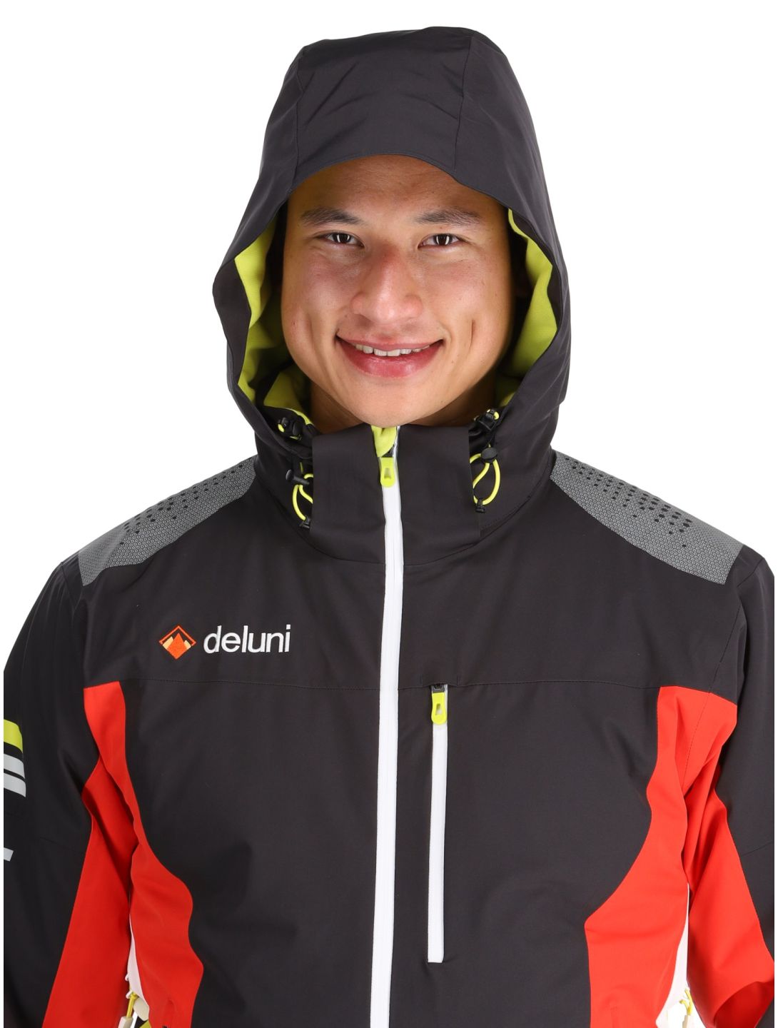 Deluni, Challenger 4 Skijacke Herren Black/ Red rot, schwarz 