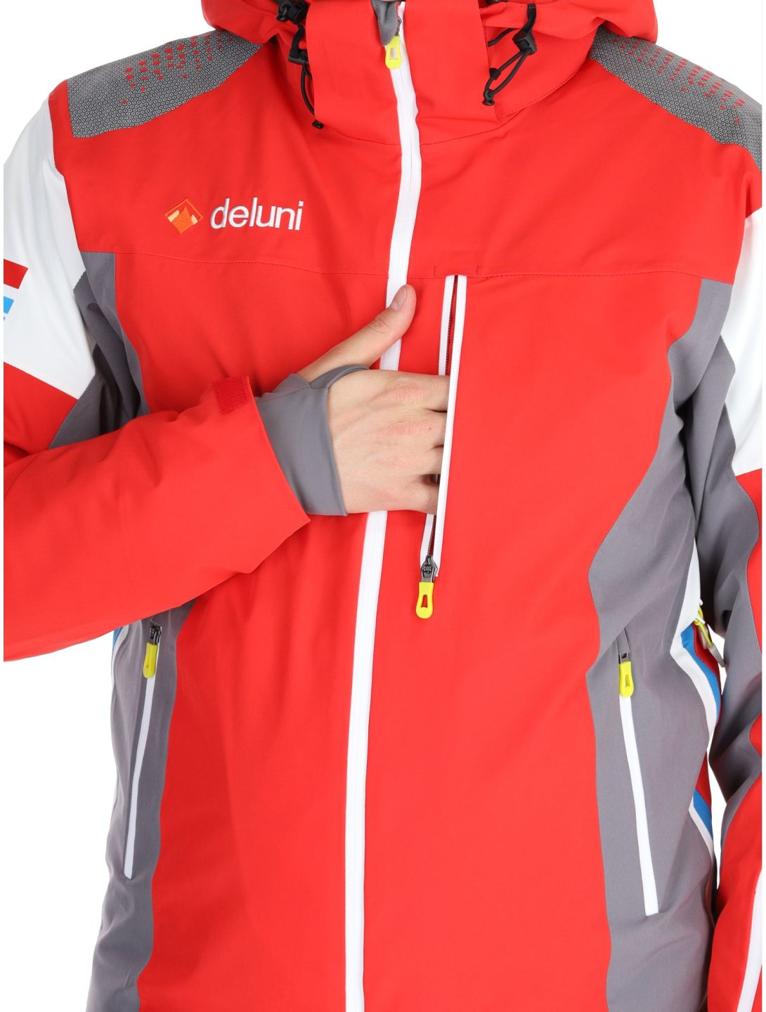 Deluni, Challenger 4 Skijacke Herren Red / Anthracite grau, rot 