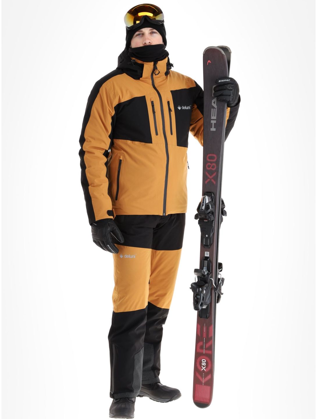 Deluni, Icerocker Pro Skijacke Herren Black / Brown braun, schwarz 