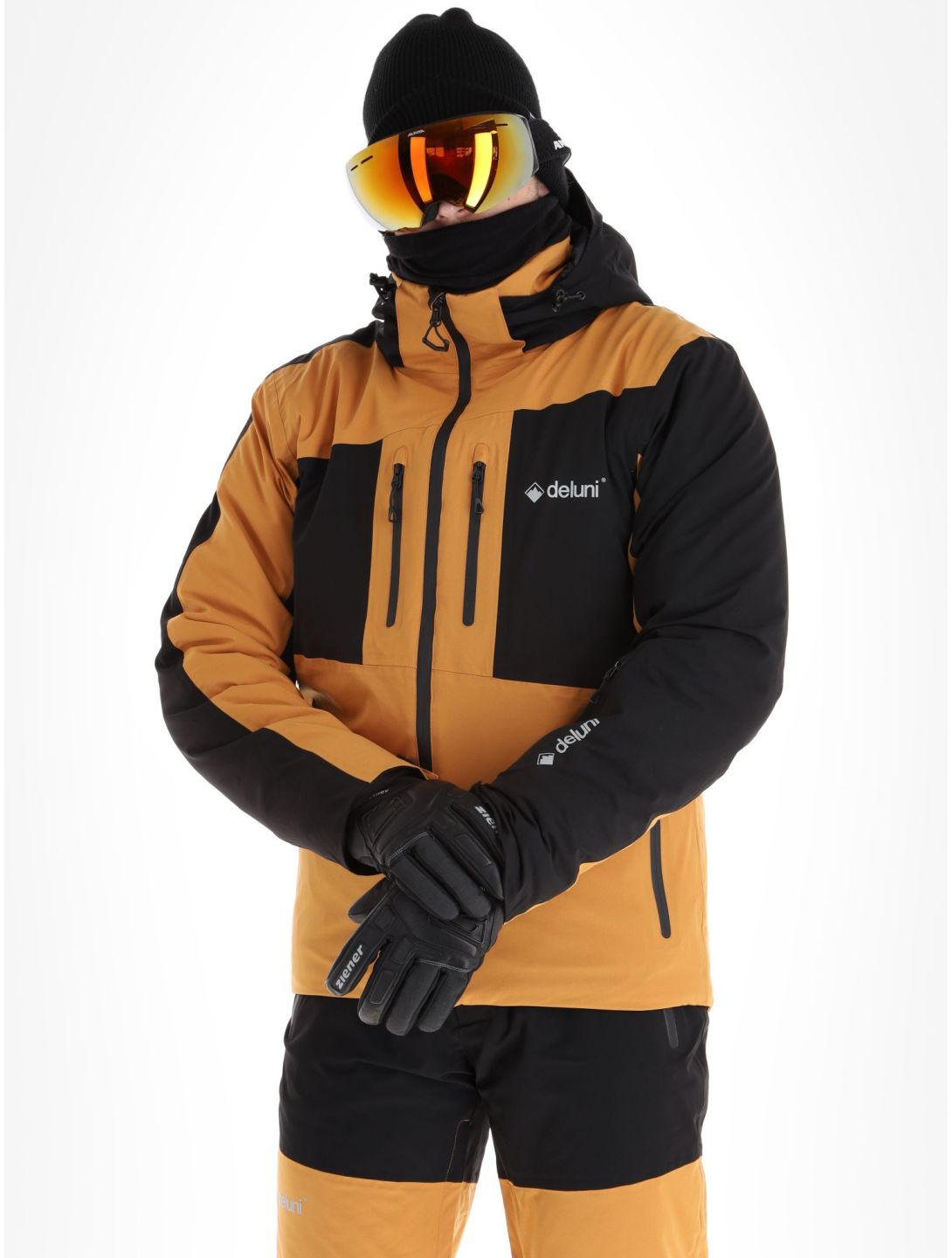 Deluni, Icerocker Pro Skijacke Herren Black / Brown braun, schwarz 