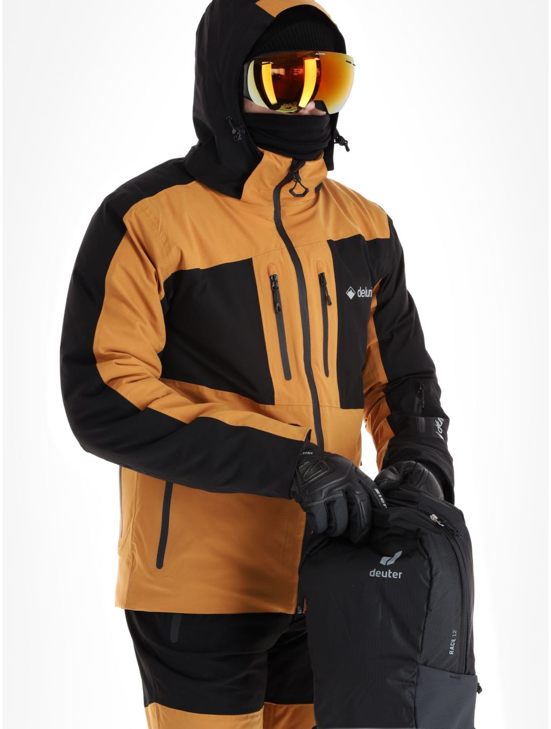 Deluni, Icerocker Pro Skijacke Herren Black / Brown braun, schwarz 