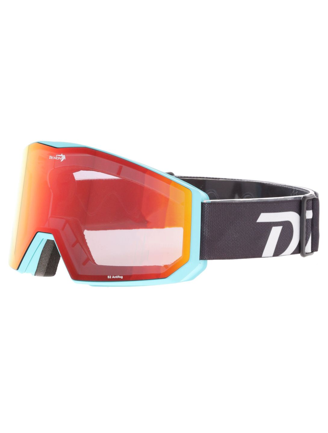 Demon, Future Skibrille Unisex Matt Light Blue - Orange Red Mirror blau 