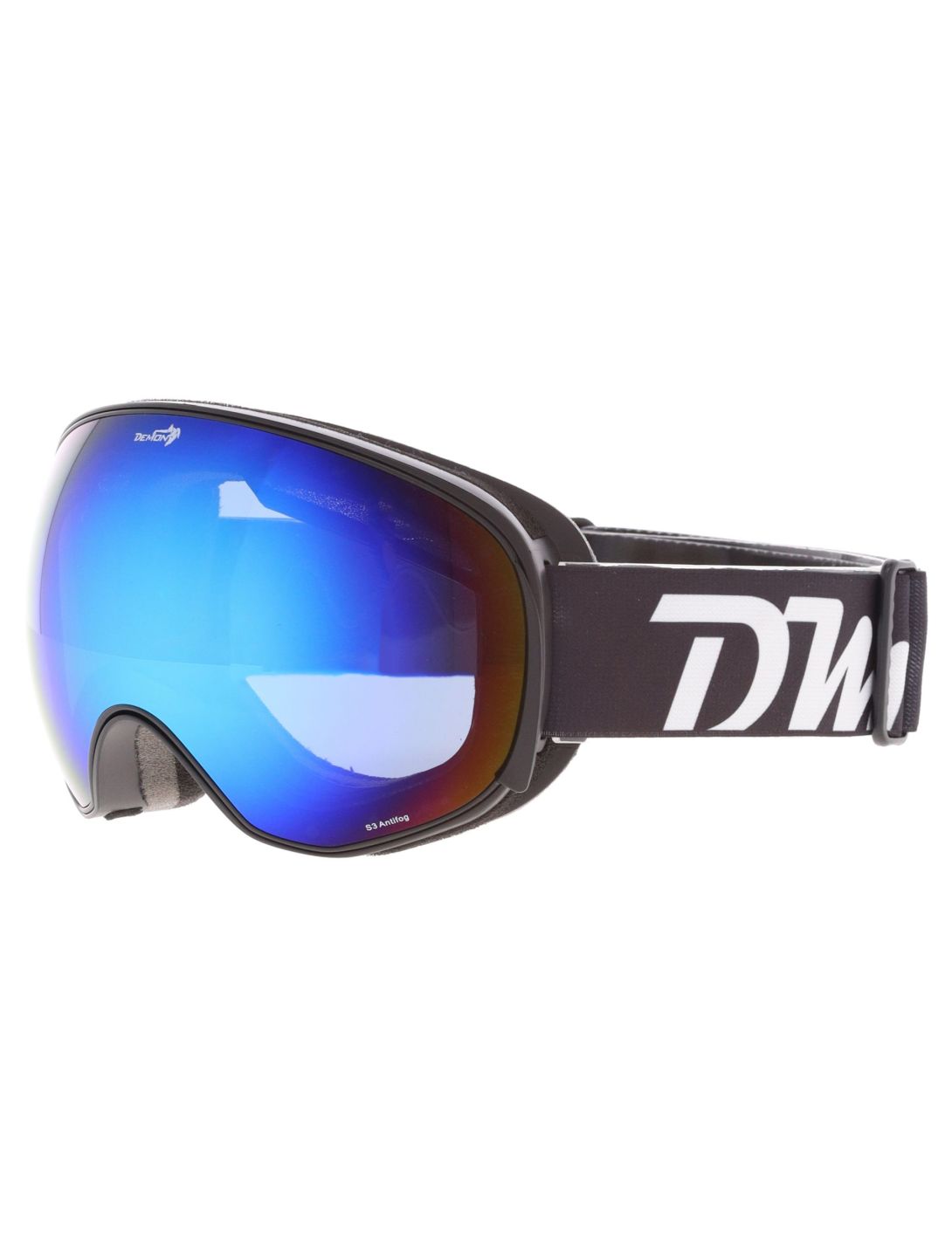 Demon, Magnet Skibrille extra Linse Unisex Matt Black Blue - Multilayer Smoke Blue schwarz 