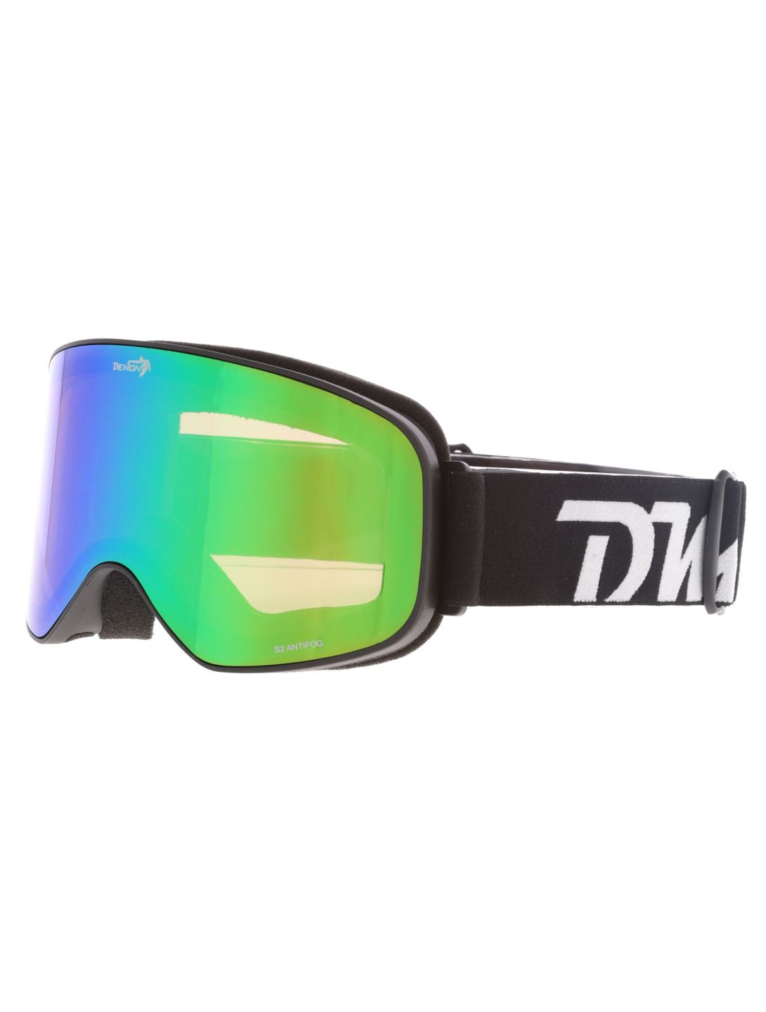 Demon, Master Skibrille Unisex Matt  Black Green - Orange Green Mirror grün, schwarz 