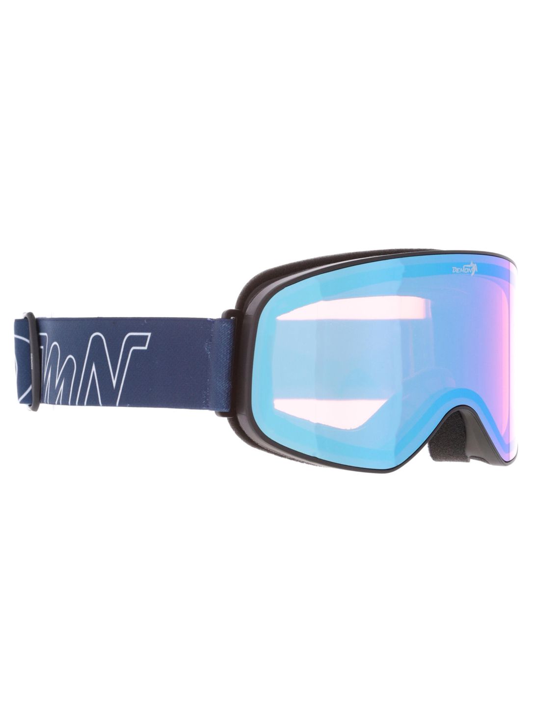 Demon, Master Skibrille Unisex Matt Black Blue - Orange Blue Mirror blau, schwarz 