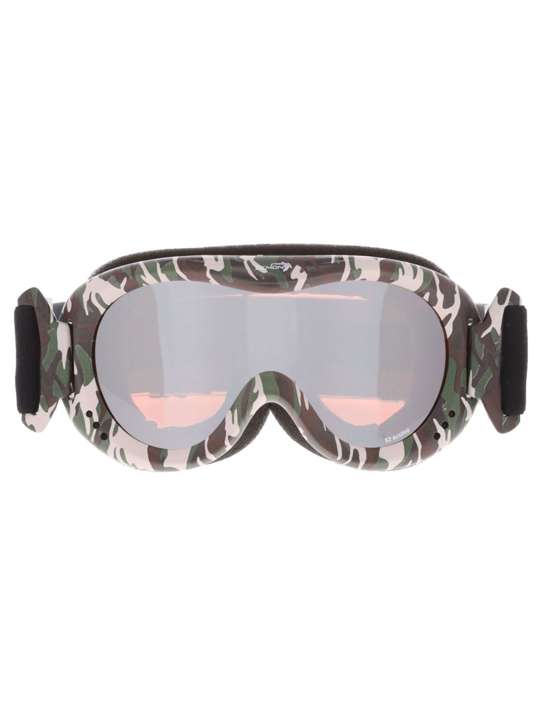 Demon, Snow 6 Mirror Skibrille Kinder Army - Orange Silver Mirror grün 