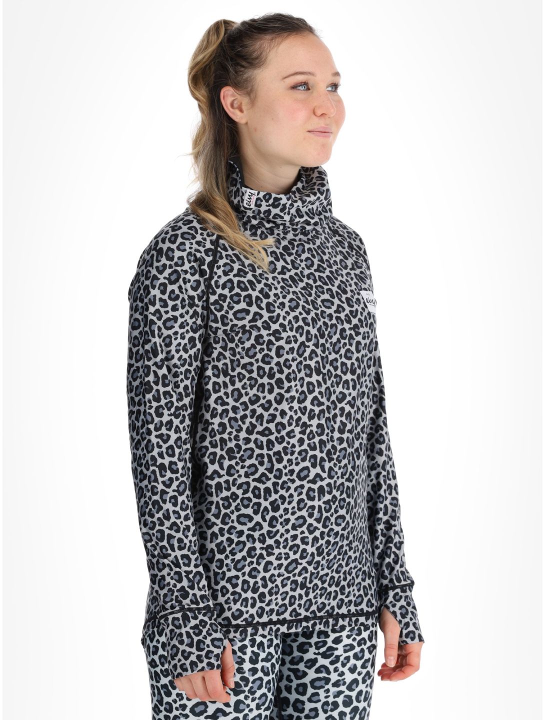 Eivy, Icecold Gaiter Thermoshirt Damen Snow Leopard weiß 