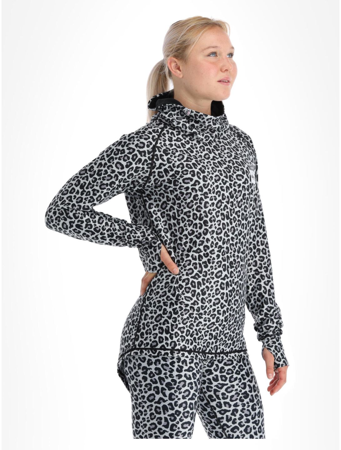 Eivy, Icecold Gaiter Thermoshirt Damen Snow Leopard weiß 