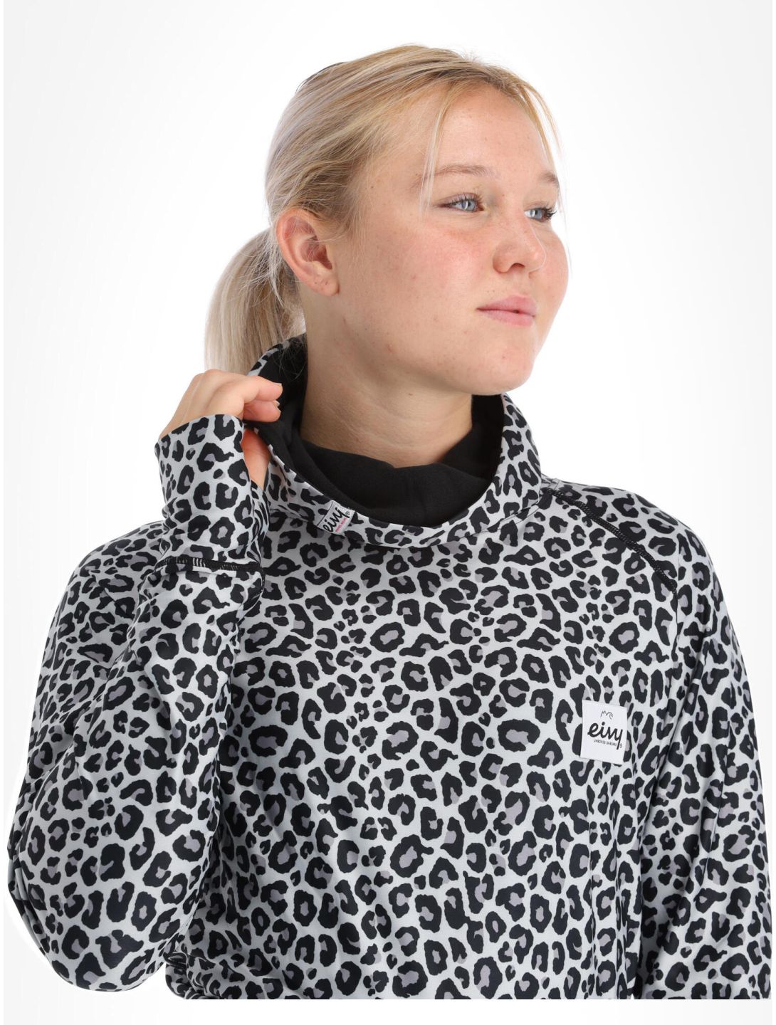 Eivy, Icecold Gaiter Thermoshirt Damen Snow Leopard weiß 