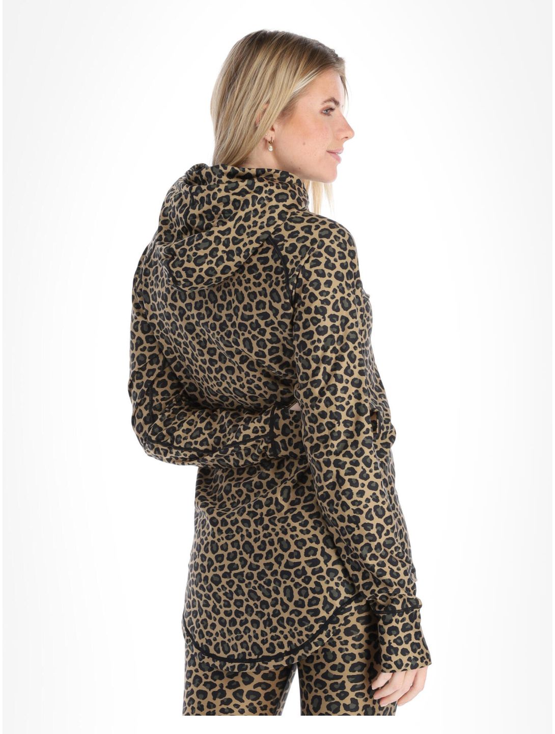 Eivy, Icecold Hood Thermoshirt Damen Leopard braun 