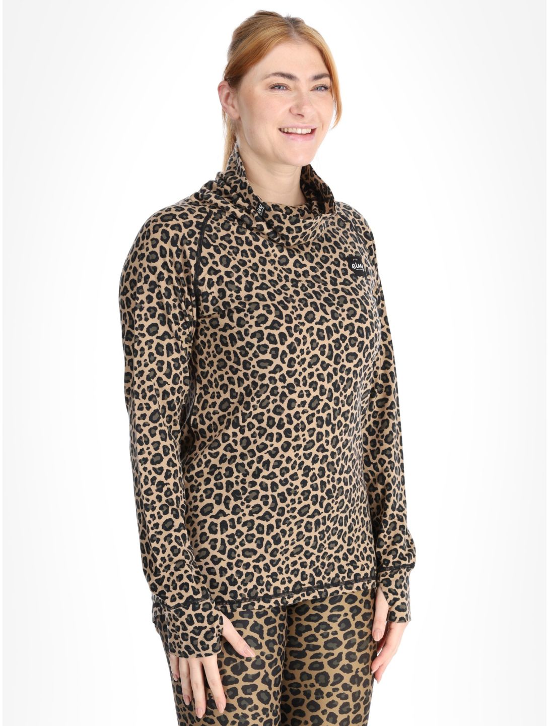 Eivy, Icecold Wool Thermoshirt Damen Leopard braun 