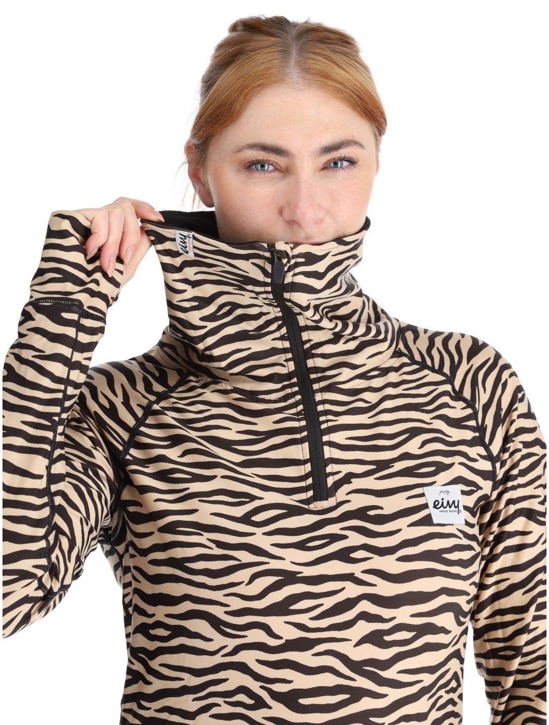 Eivy, Icecold Zip Pullover Damen Zebra braun 