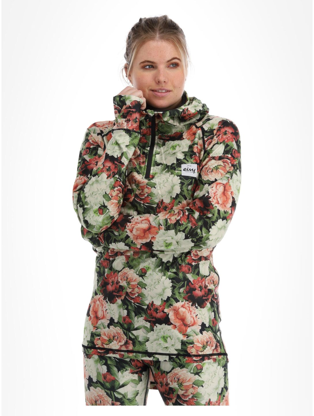 Eivy, Icecold Zip Hood Pullover Damen Autumn Bloom mehrfarbig 