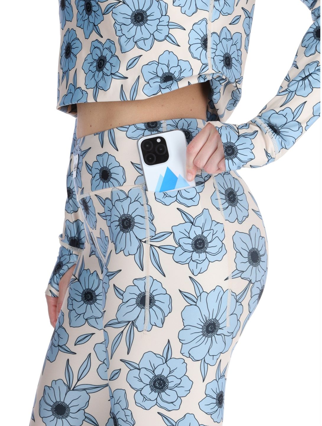 Eivy, Pocket Thermohose Damen Blue Flower blau, weiß 