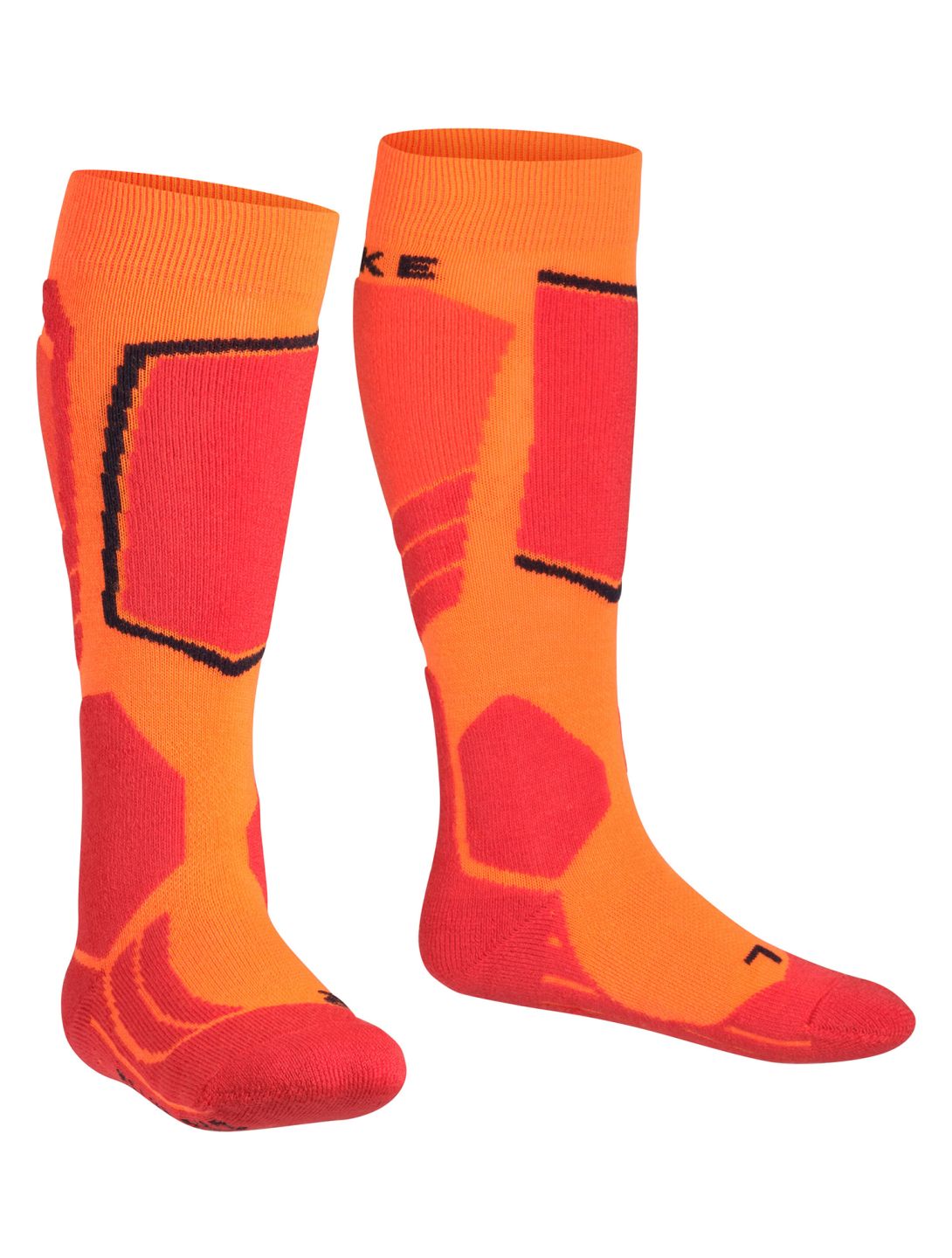 Falke, SK2 Intermediate Skisocken Kinder Flash Orange orange, rot 