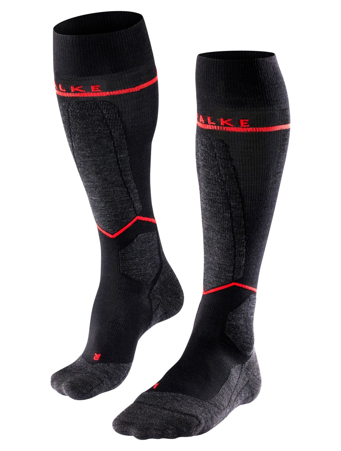 Falke, SK4 Advanced Compression Light Kompressionsstrümpfe Herren Black Mix grau, schwarz 