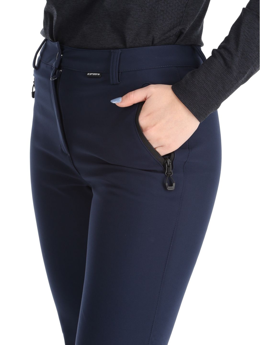 Frechen Softshell Skihose kurzes Modell Damen Dark Blue blau 