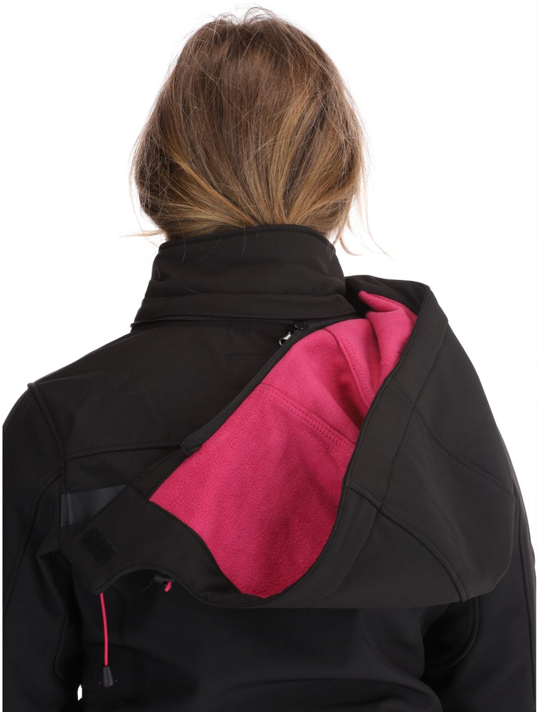 Geographical Norway, Reine Softshell Skijacke Damen Black / Pink rosa, schwarz 