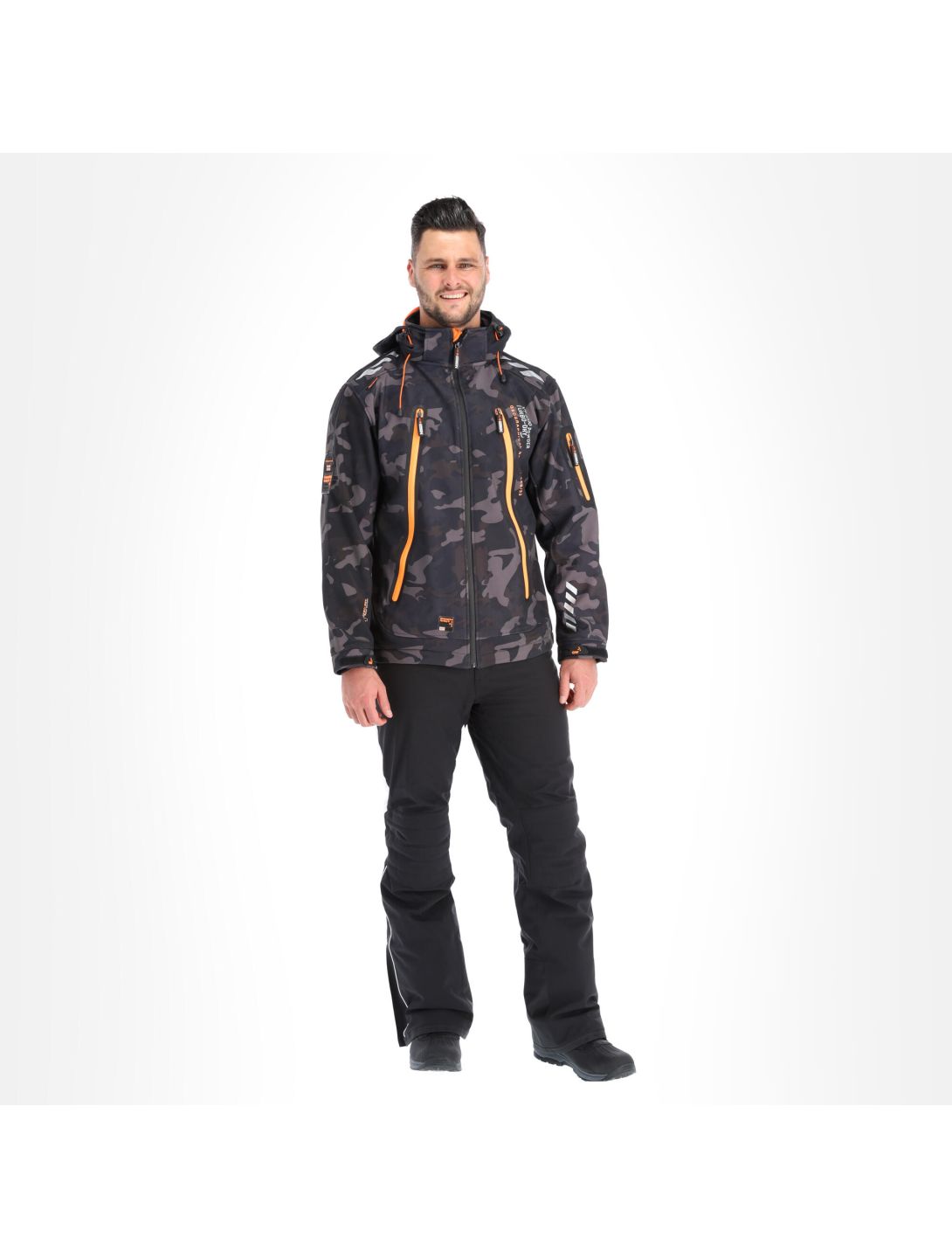 Geographical Norway, Torry Camo 007 Softshell Skijacke Herren orange, schwarz 