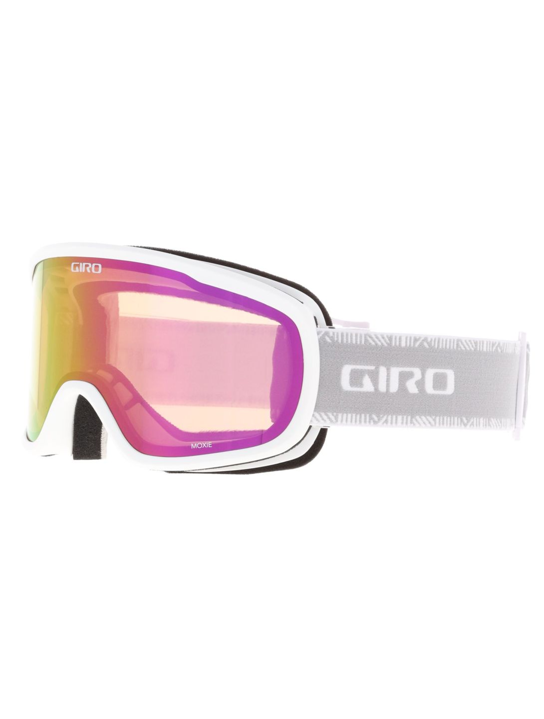 Giro, Moxie Skibrille Unisex White & Grey Chute - Amber Pink grau, weiß 