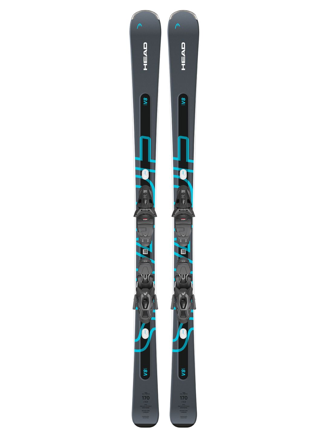 Head, Shape e-V8 SW + PR 11 GW (2024-2025) Skier Unisex Grey Blue 