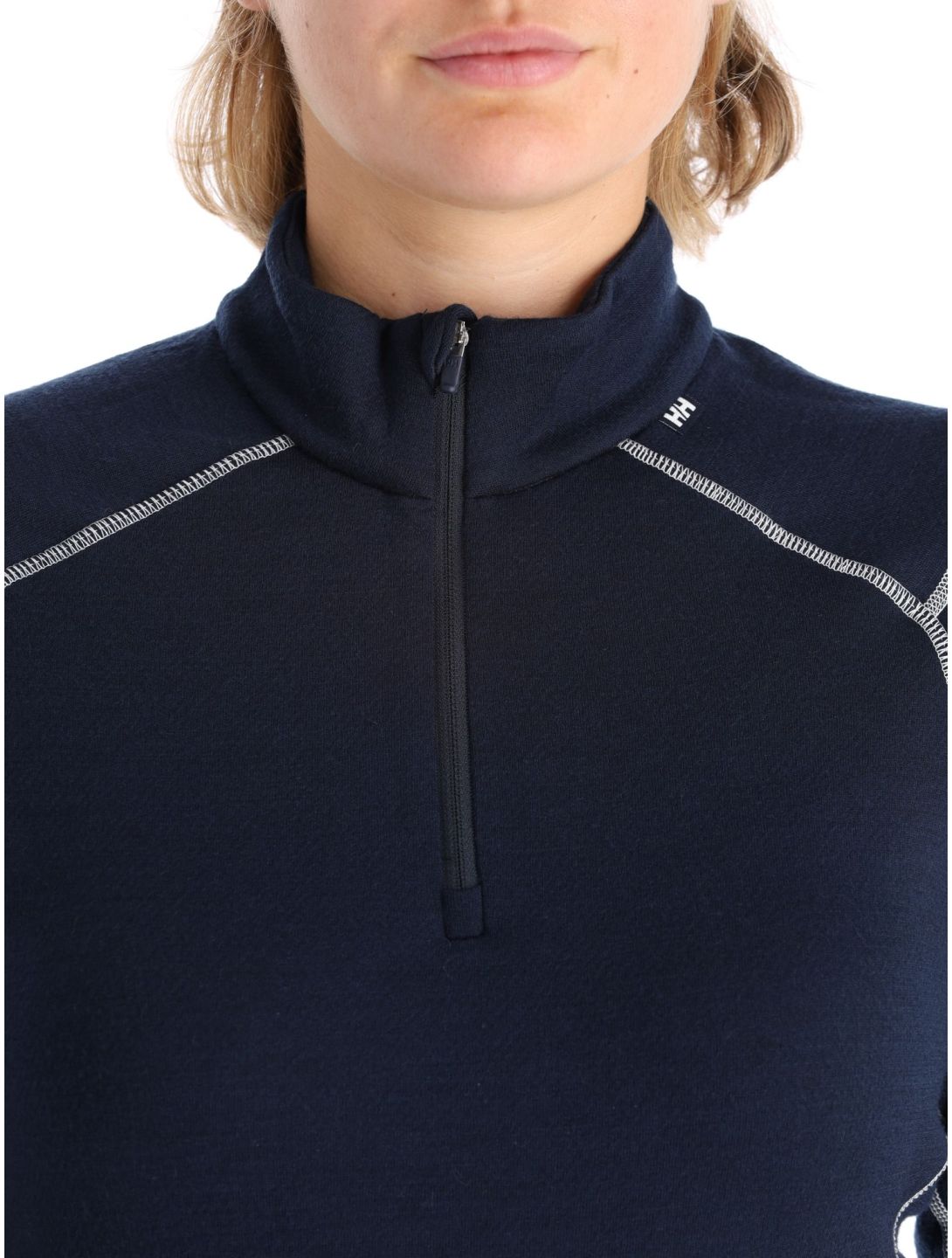 Helly Hansen, W Lifa Merino Midweight 1/2 Zip Pullover Damen Navy blau 