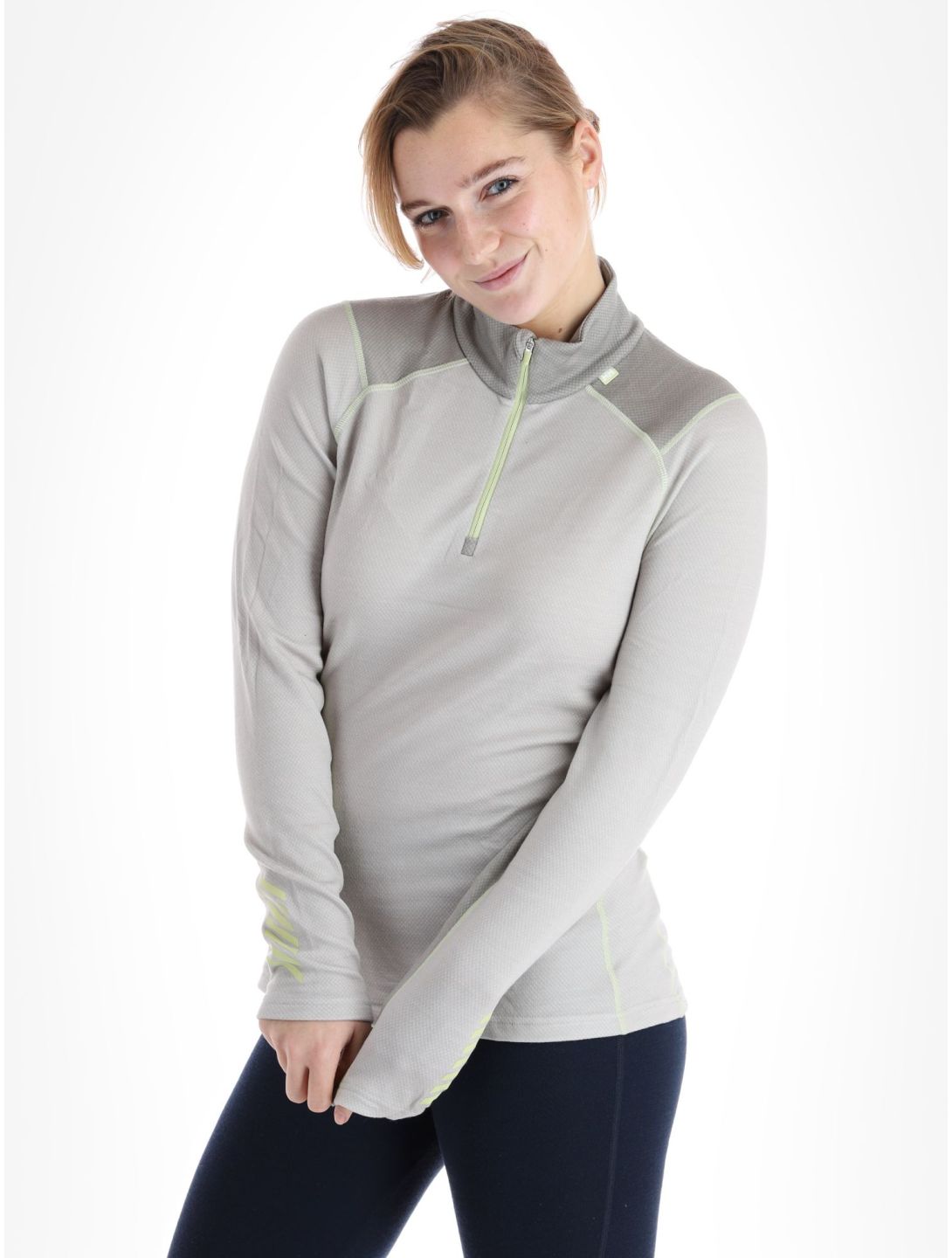 Helly Hansen, Lifa Merino Midweight 1/2 Zip Pullover Damen Mellow Grey grau 