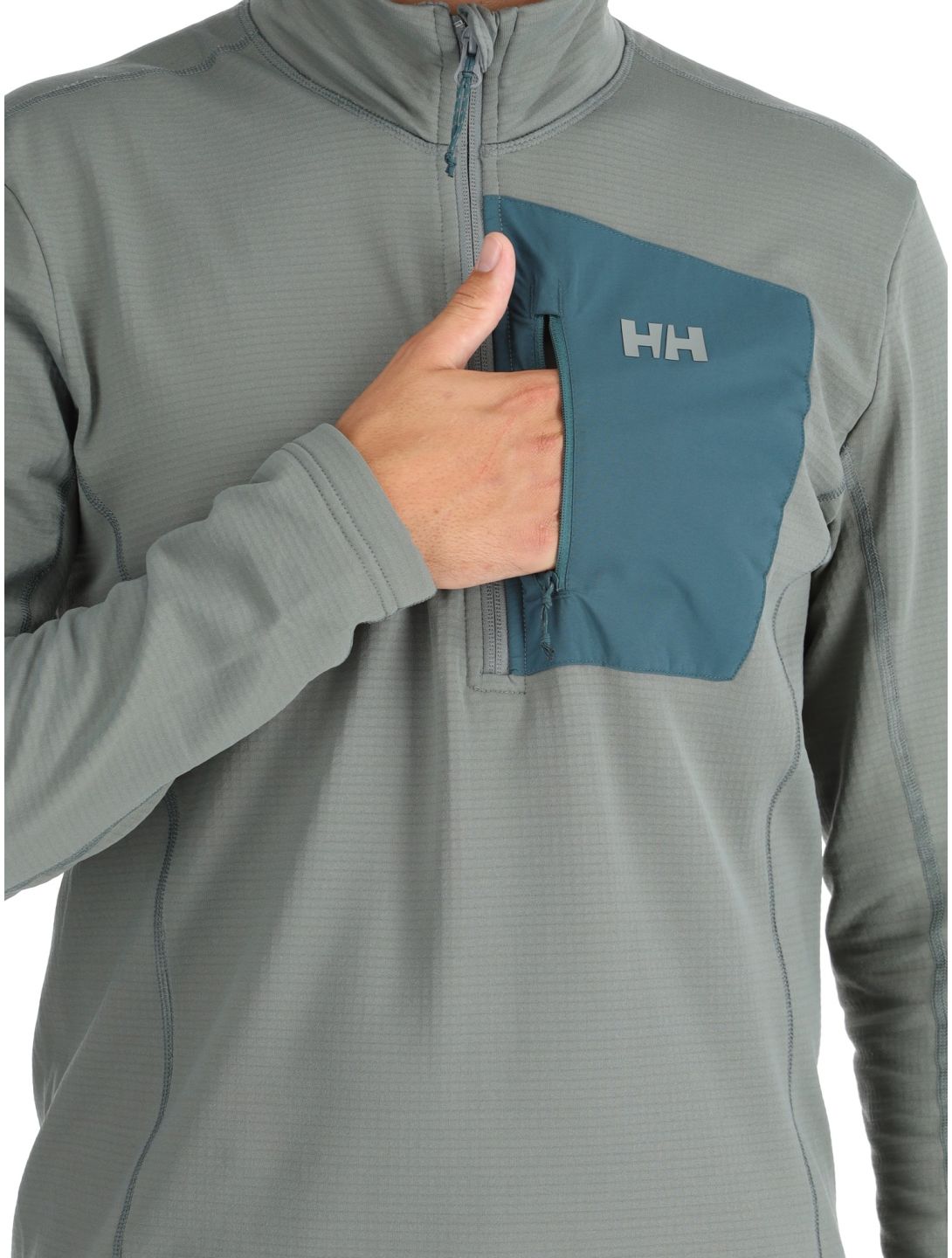 Helly Hansen, Versalite 1/2 Zip Pullover Herren Grey Cactus grau, grün 