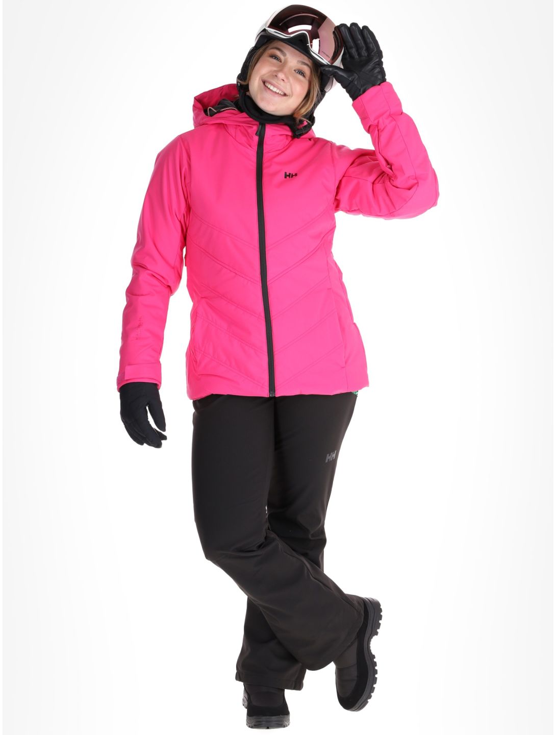 Helly Hansen, W Alpine Insulated Skijacke Damen Dragon Fruit Black rosa, schwarz 