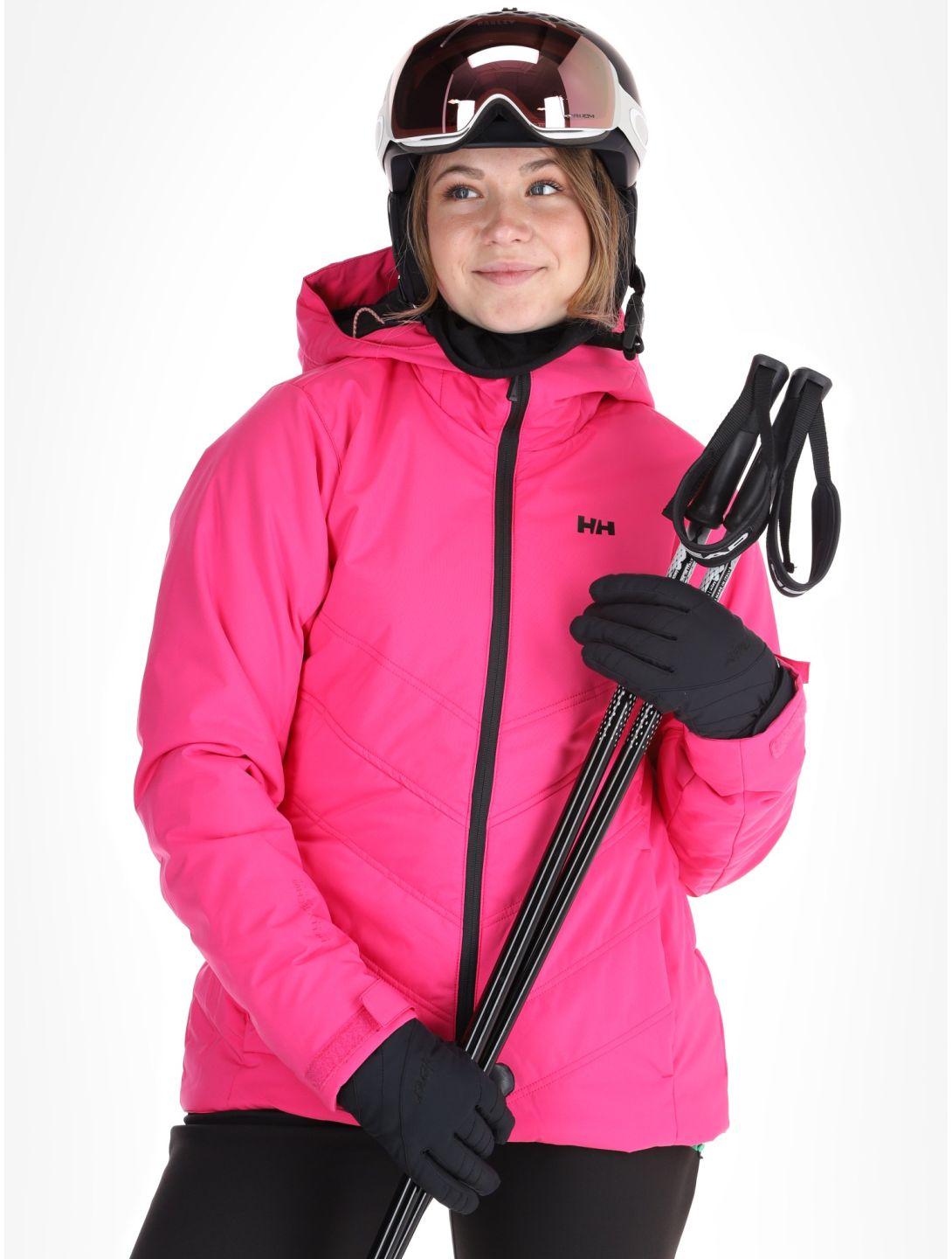 Helly Hansen, W Alpine Insulated Skijacke Damen Dragon Fruit Black rosa, schwarz 