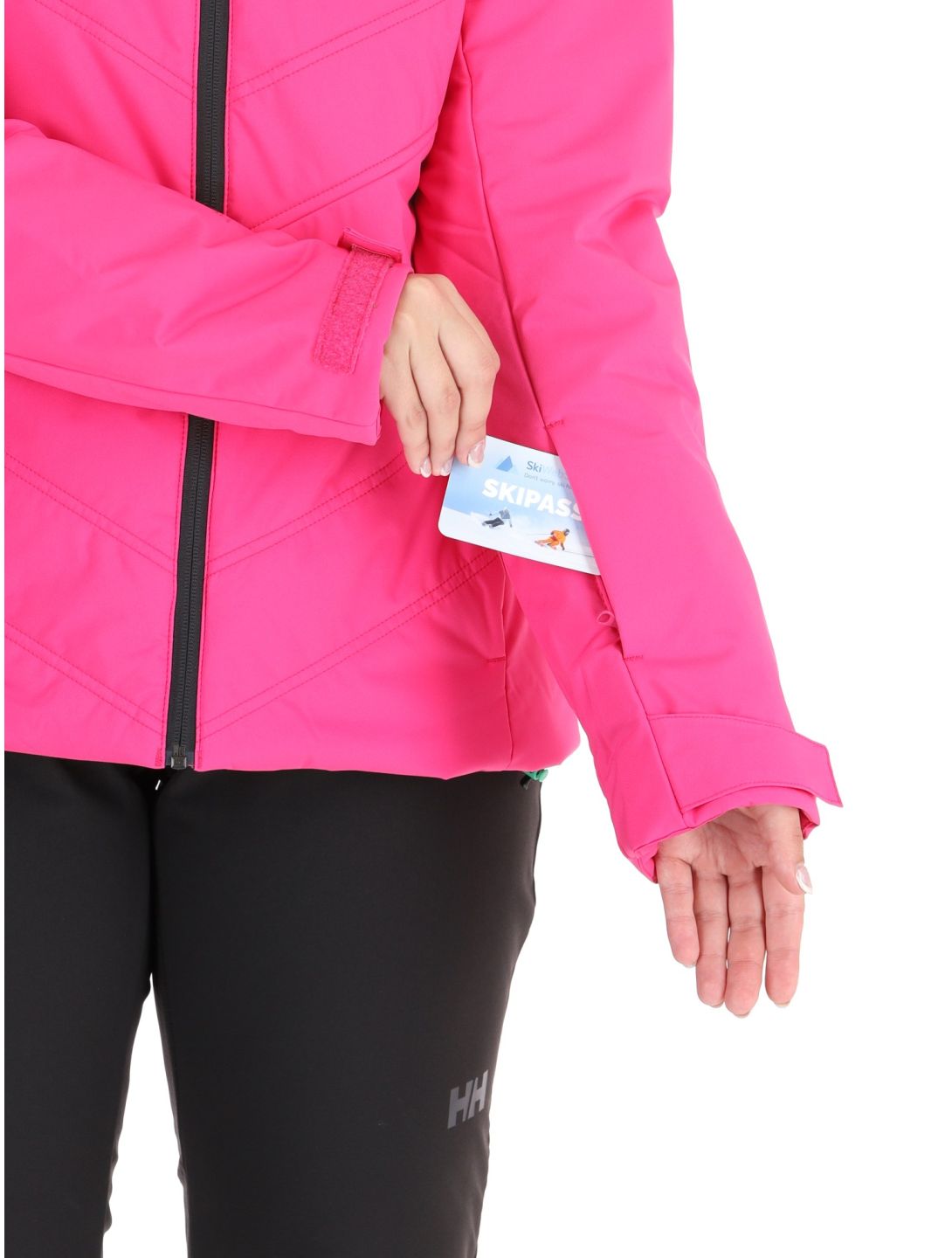 Helly Hansen, W Alpine Insulated Skijacke Damen Dragon Fruit Black rosa, schwarz 