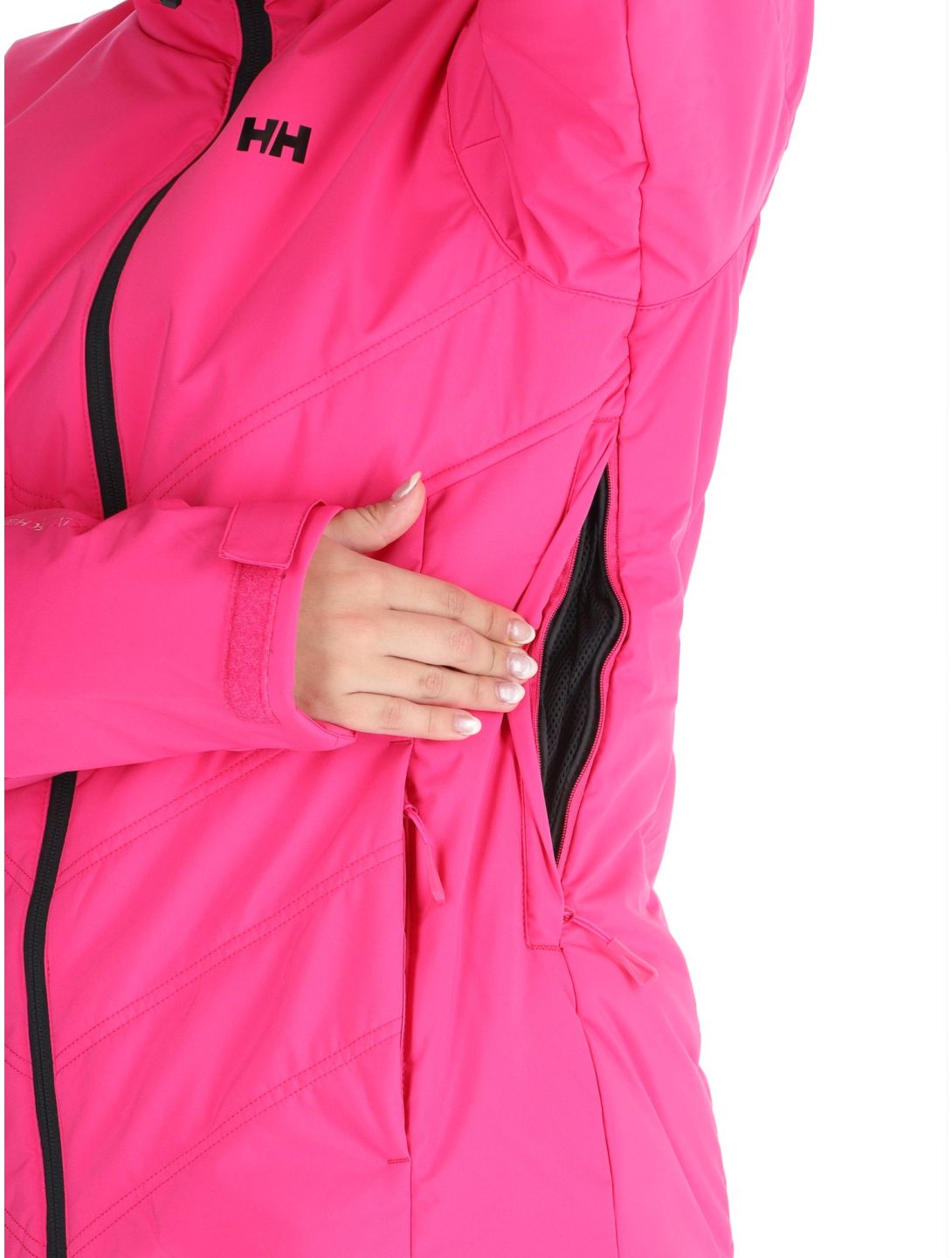 Helly Hansen, W Alpine Insulated Skijacke Damen Dragon Fruit Black rosa, schwarz 