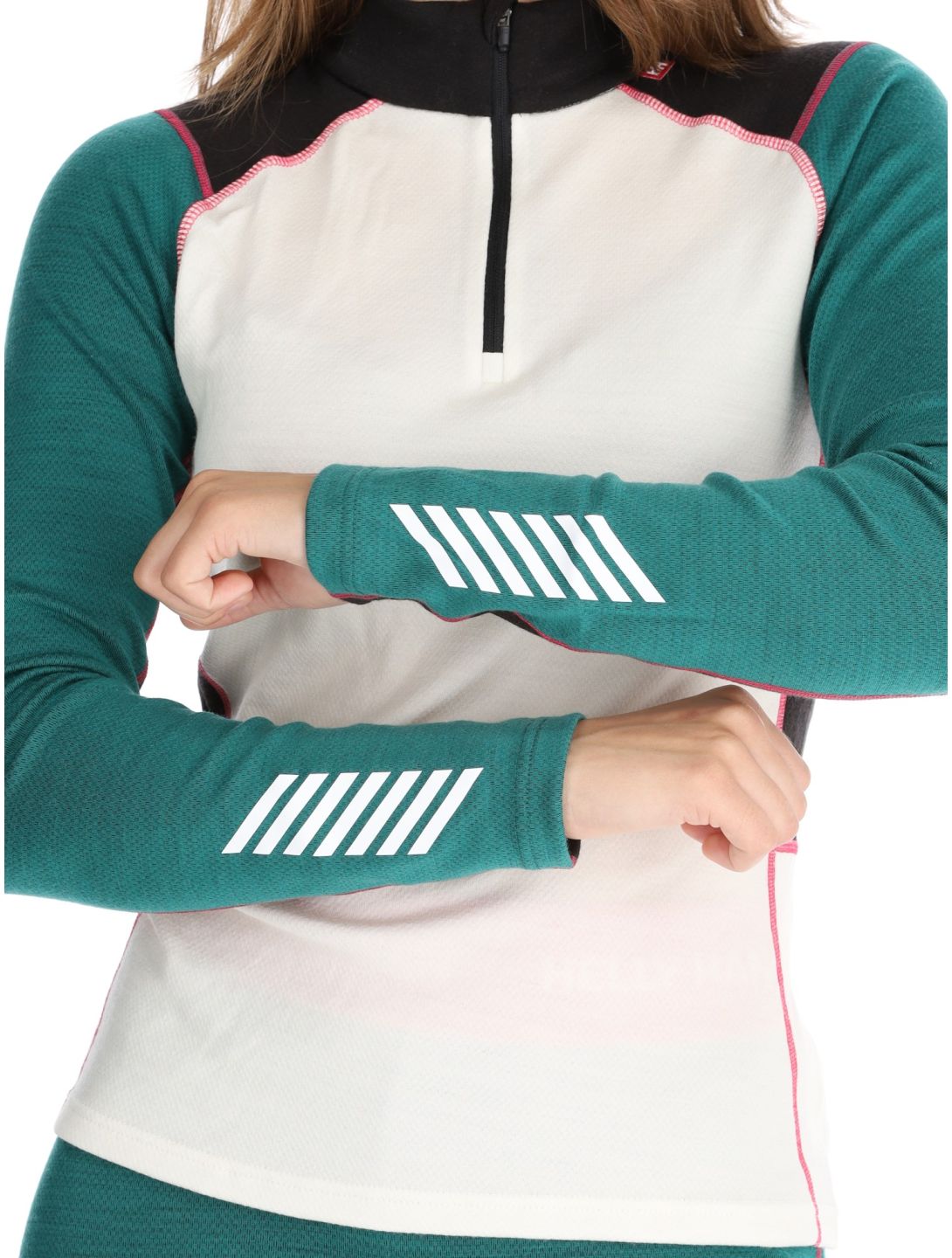 Helly Hansen, W Lifa Merino Midweight 1/2 Zip Pullover Damen Emerald grün 