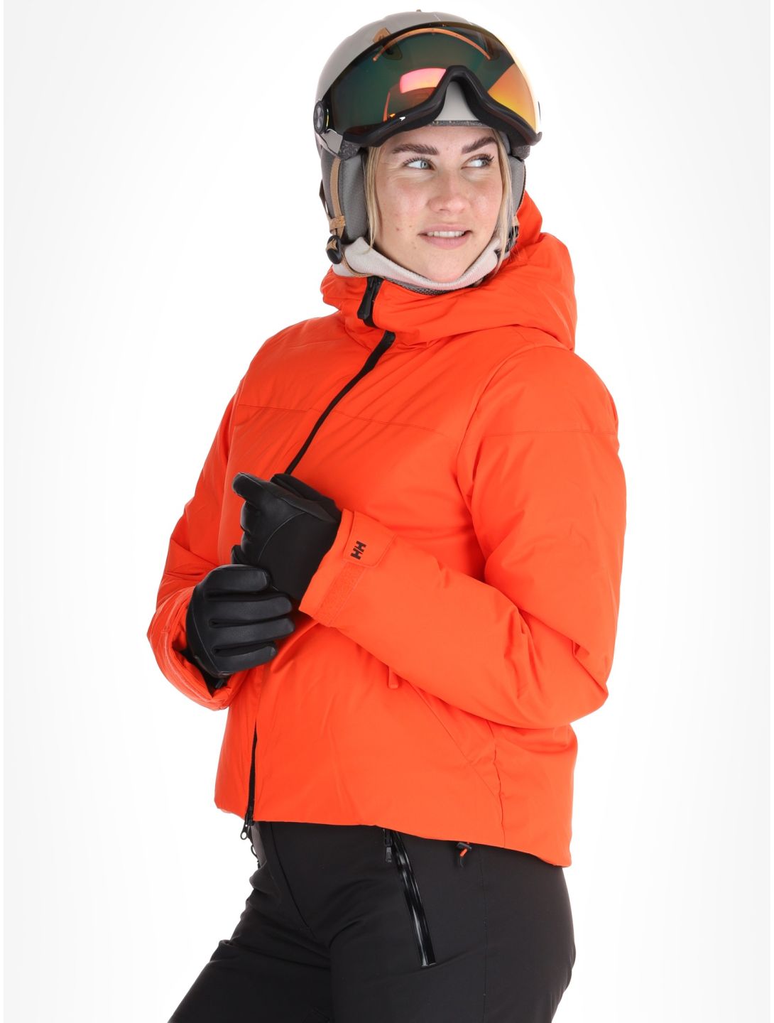 Helly Hansen, W Nora Short Puffy Skijacke Damen Cherry Tomato orange 