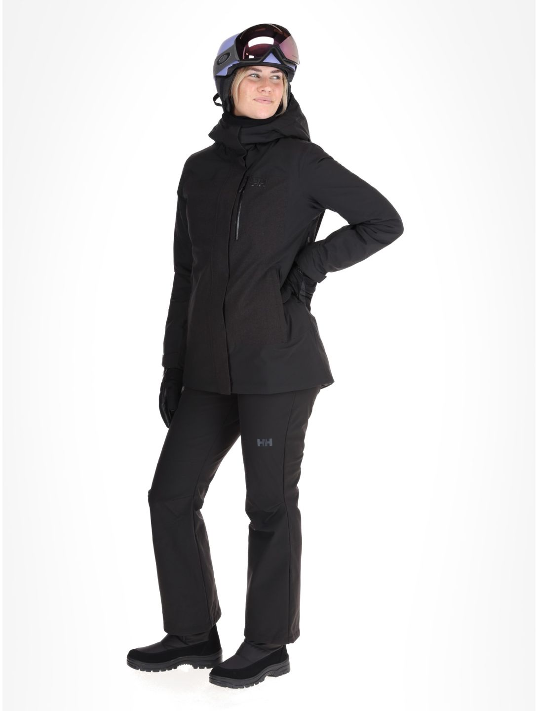 Helly Hansen, W Snowplay Long Insulated Skijacke Damen Black schwarz 