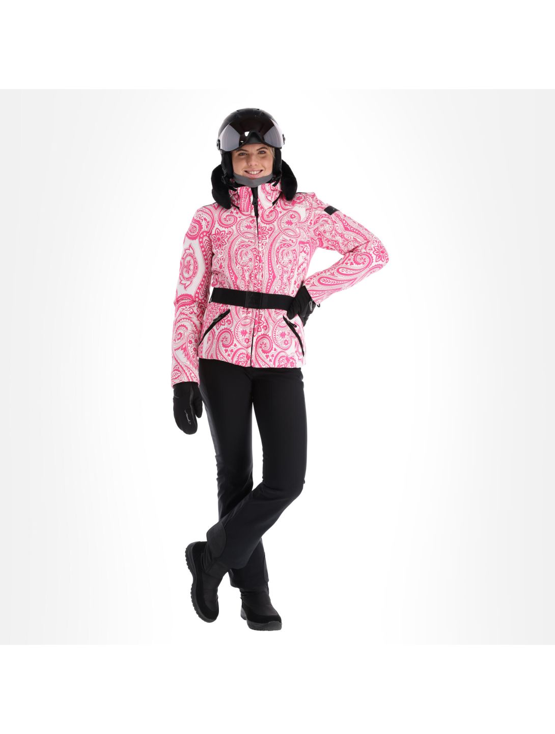 High Society, Elea Skijacke Damen paisley print rosa 