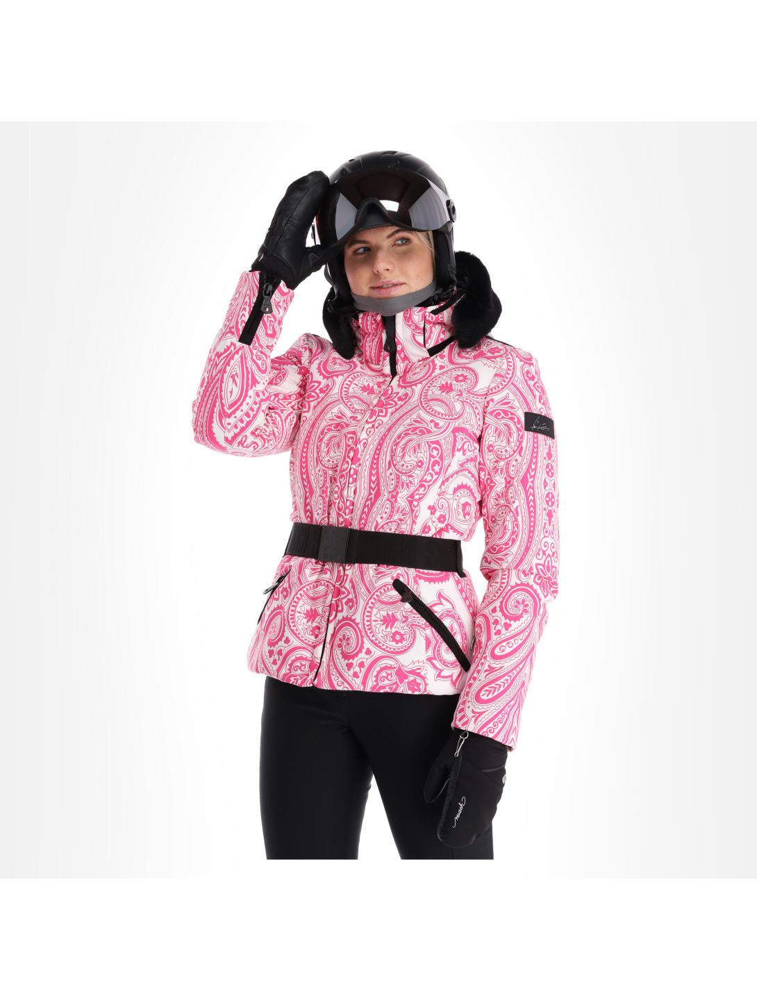 High Society, Elea Skijacke Damen paisley print rosa 