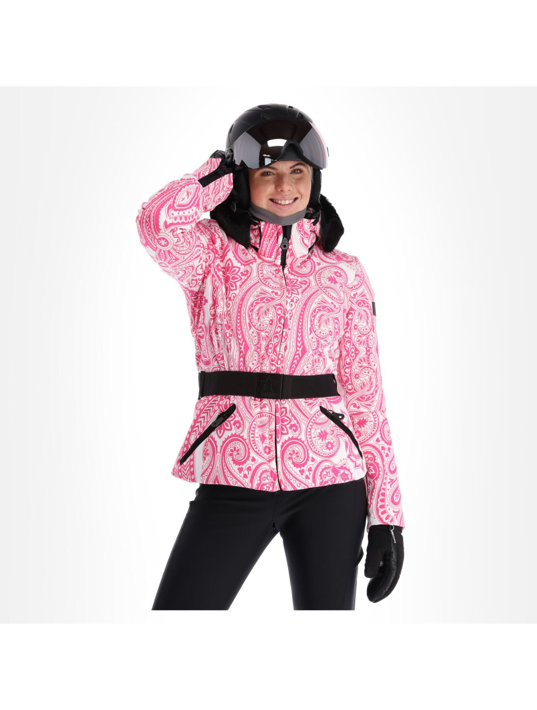 High Society, Elea Skijacke Damen paisley print rosa 