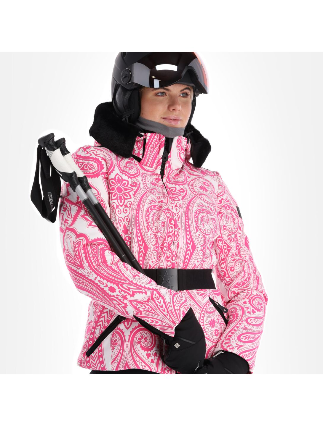 High Society, Elea Skijacke Damen paisley print rosa 