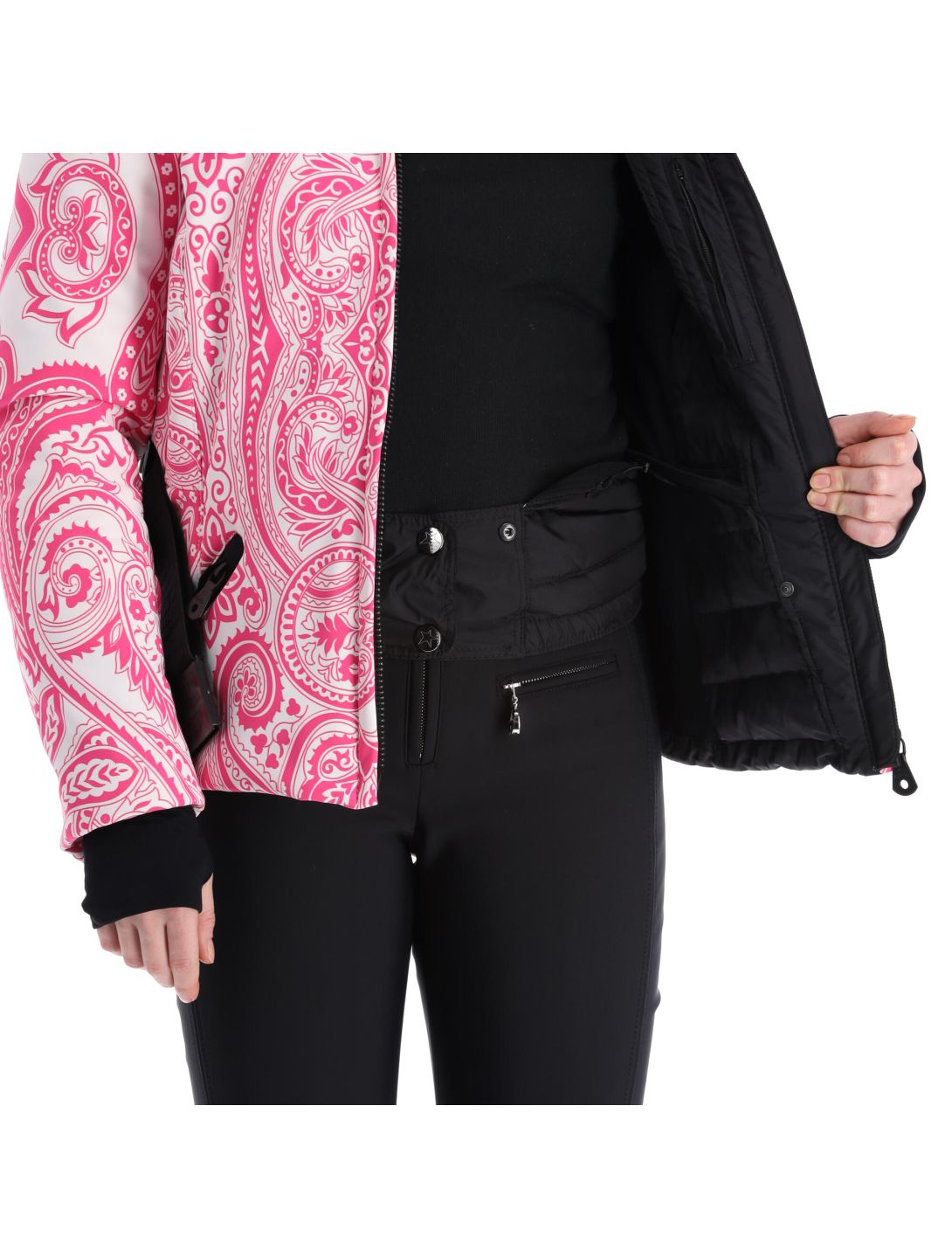 High Society, Elea Skijacke Damen paisley print rosa 