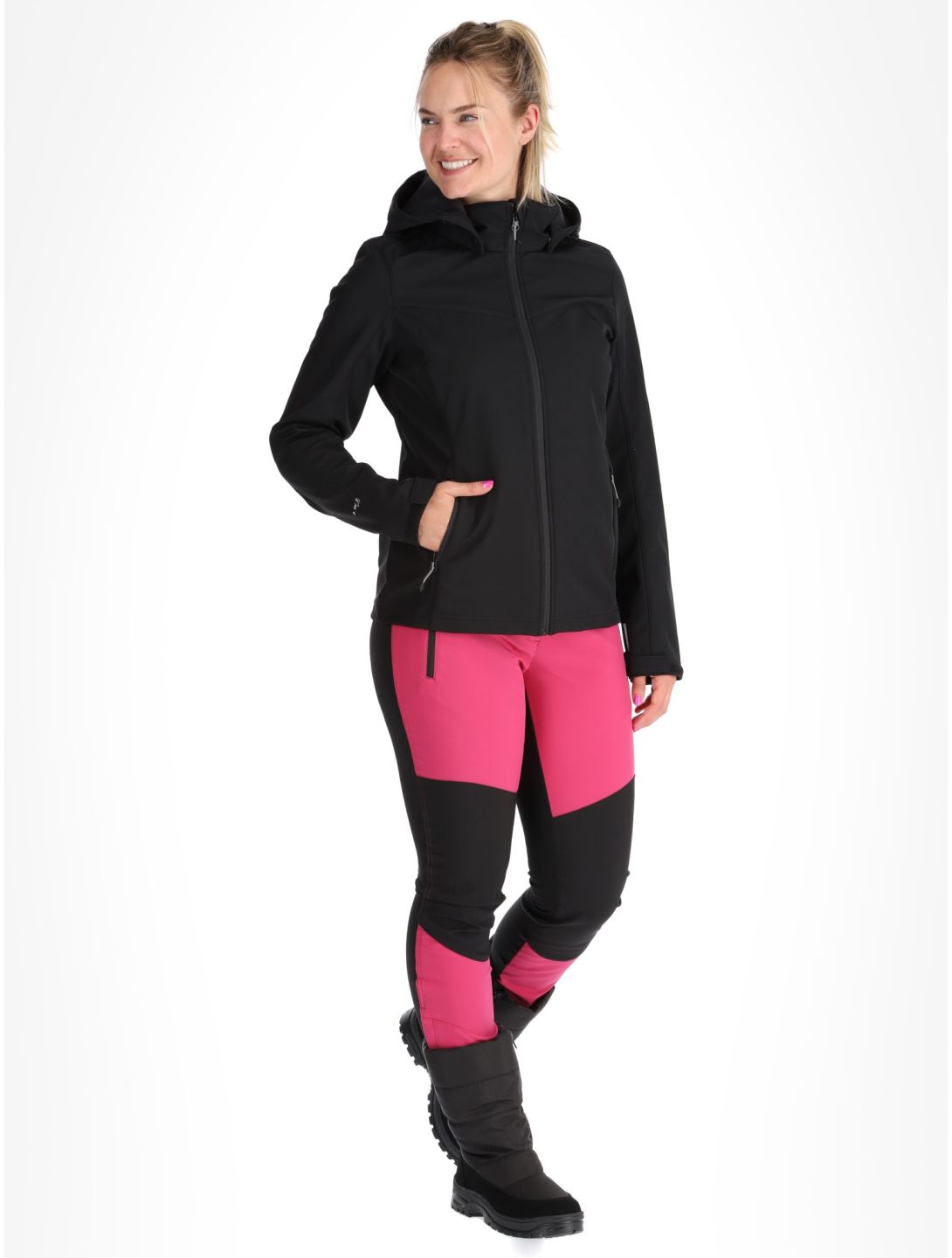 Icepeak, Brenham Softshell Skijacke Damen Basic Black schwarz 