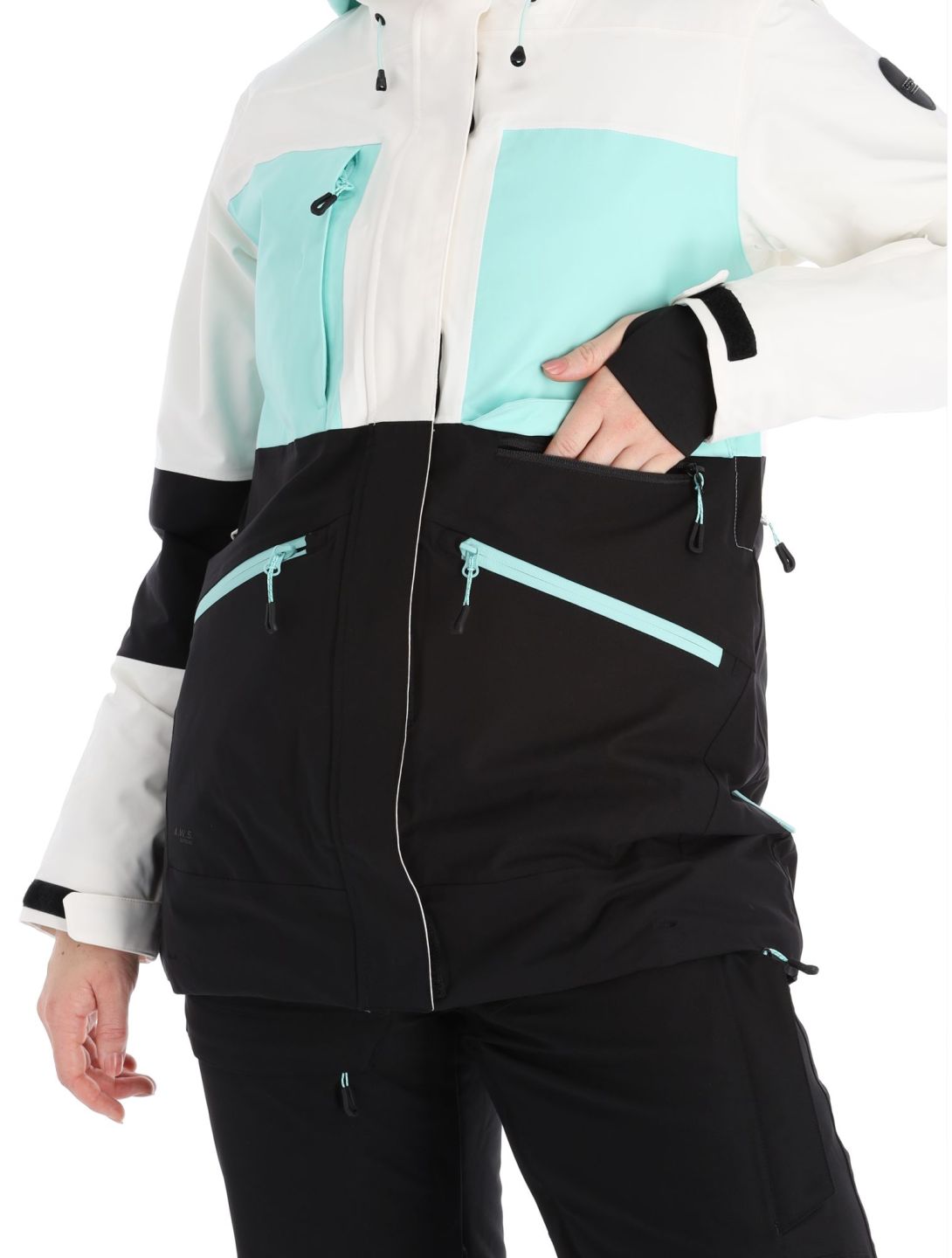 Icepeak, Curran Skijacke Damen Powder schwarz, weiß 