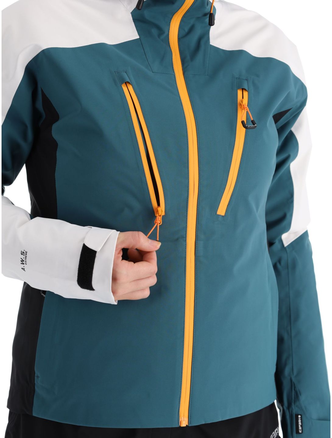 Icepeak, Deblois Hardshell Skijacke Damen Emerald grün, weiß 