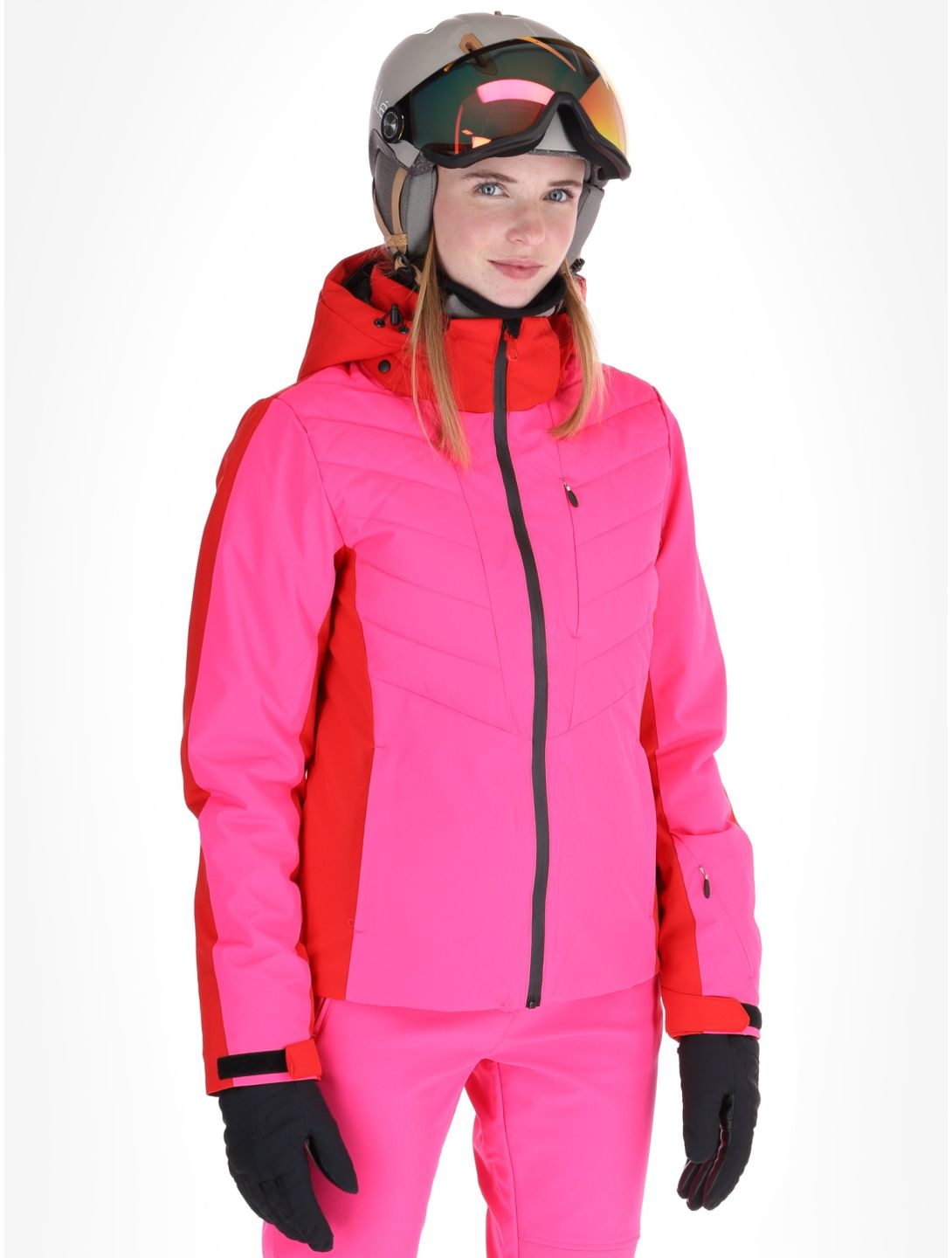 Icepeak, Eleele Skijacke Damen Raspberry rot 