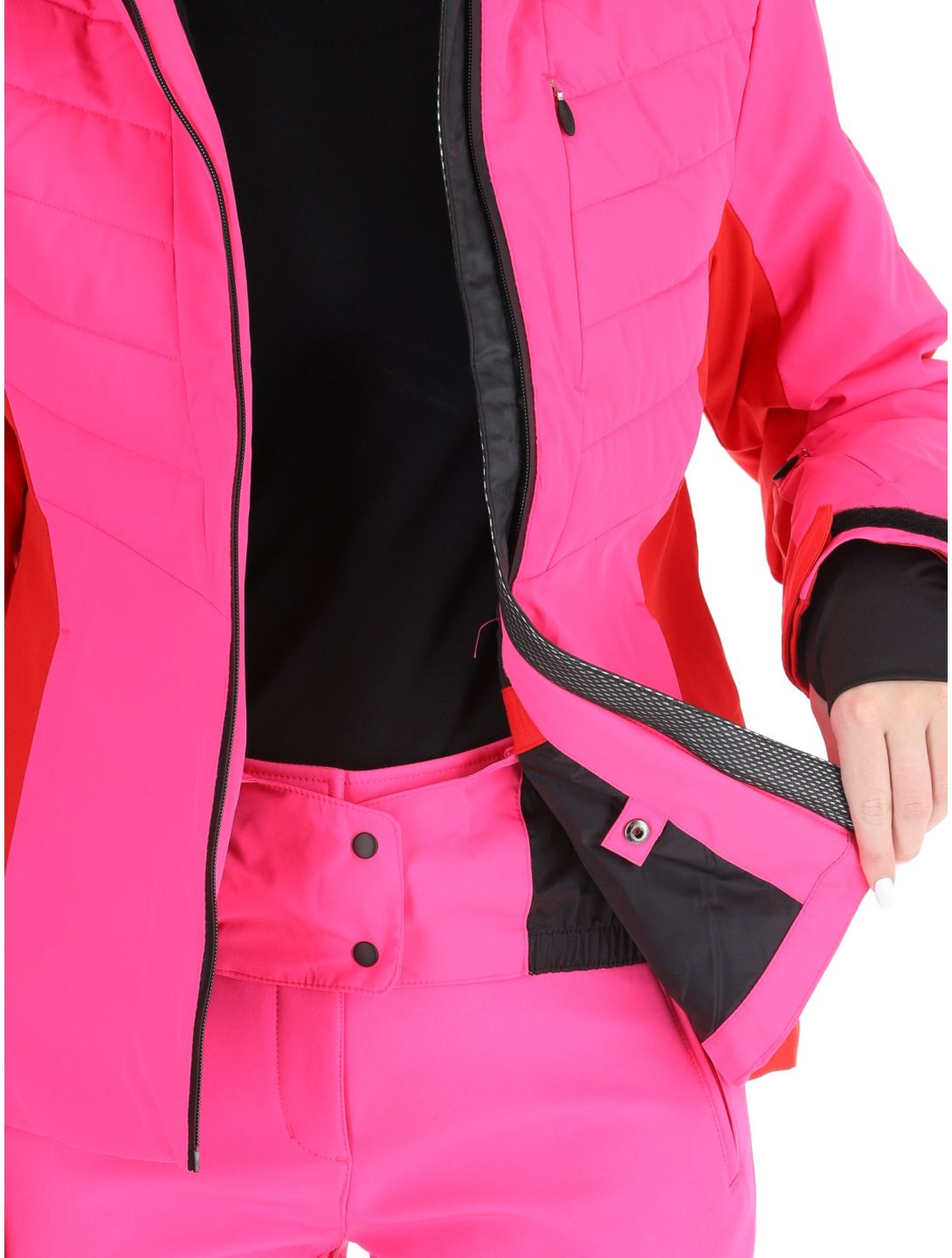 Icepeak, Eleele Skijacke Damen Raspberry rot 